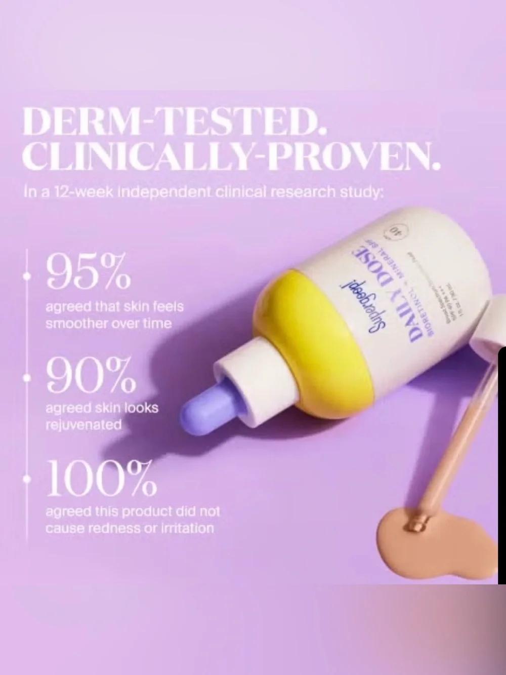 NWOT Supergoop! Daily Dose Bioretinol + Mineral SPF 40 Sunscreen